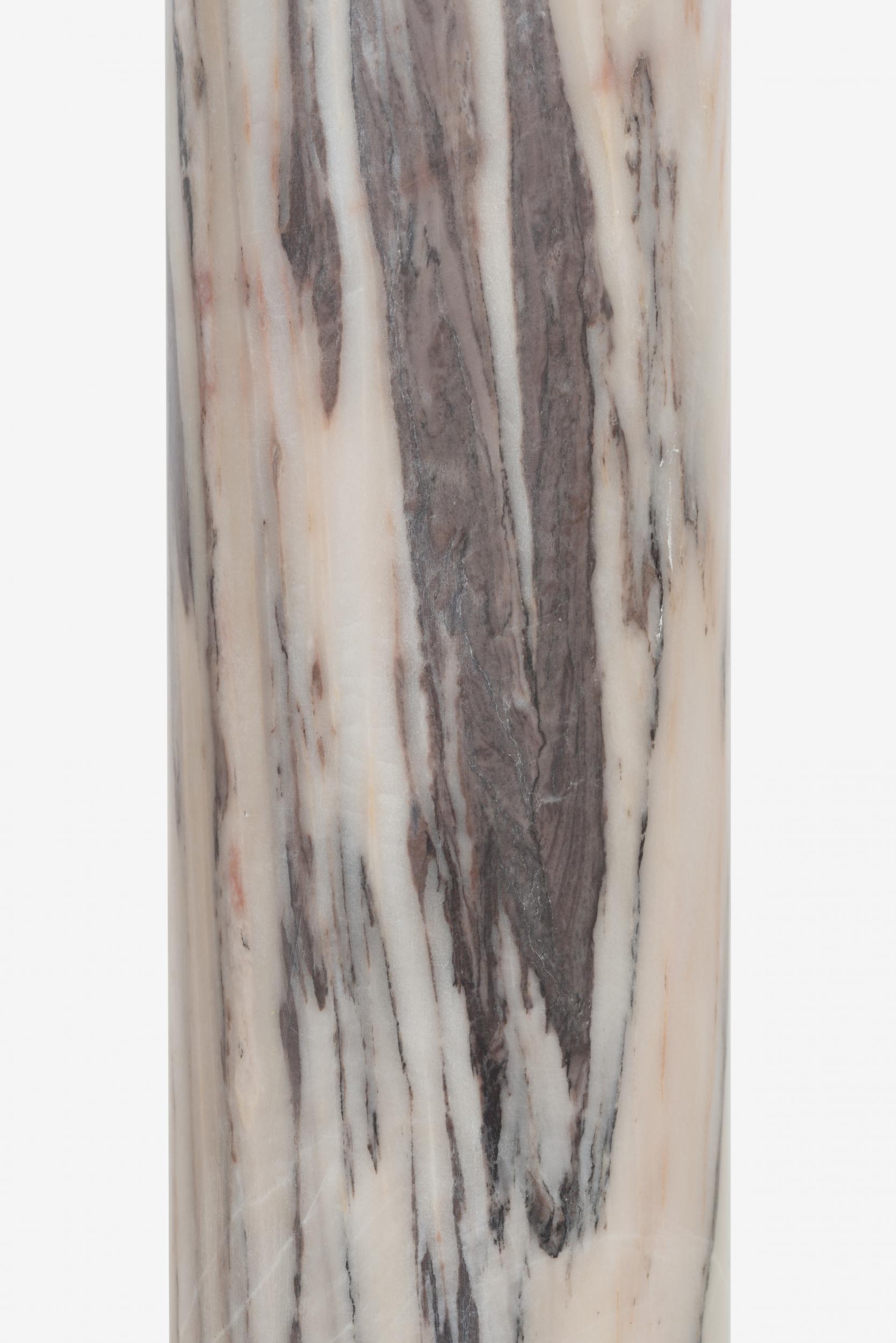 Mid-20th Century Pair of Marble Architectural Display Columns in Calacatta Pink Quarried in Italy For Sale