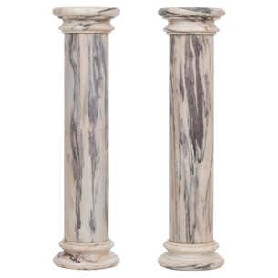 Pair of Marble Architectural Display Columns in Calacatta Pink Quarried ...