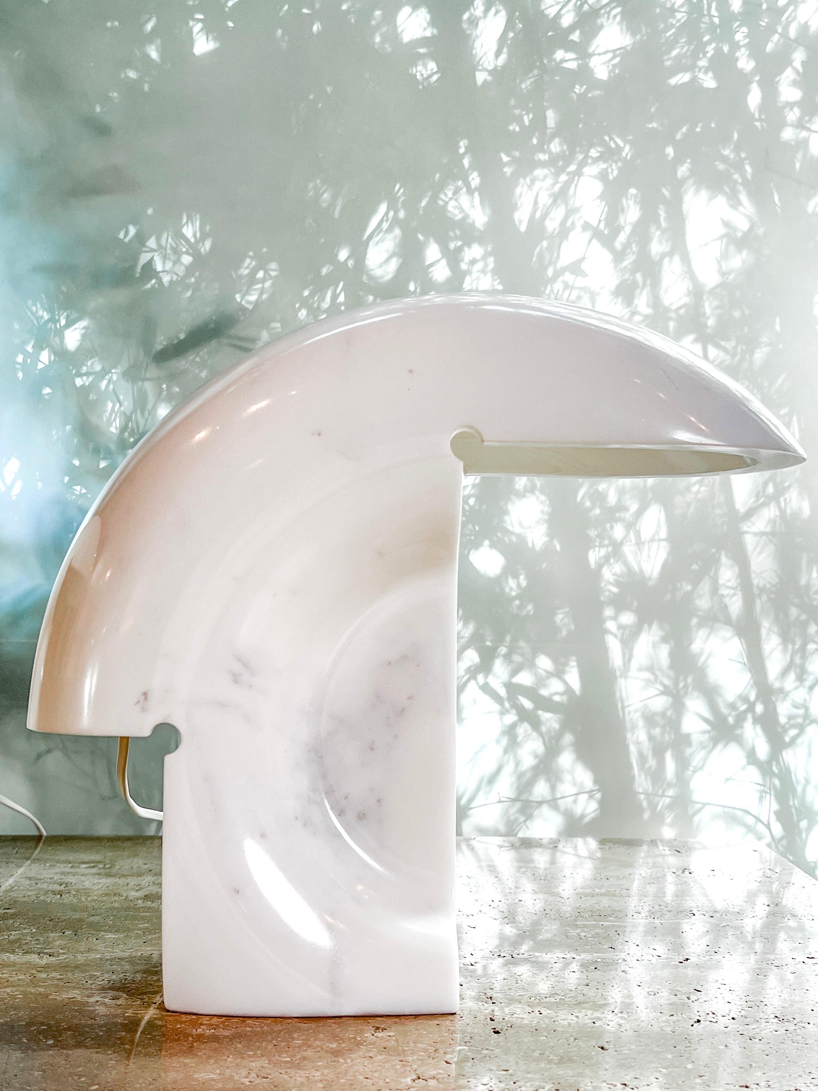 Pair of Marble Biagio Table Lamps by Tobia Scarpa 9