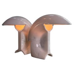 Pair of Marble Biagio Table Lamps by Tobia Scarpa