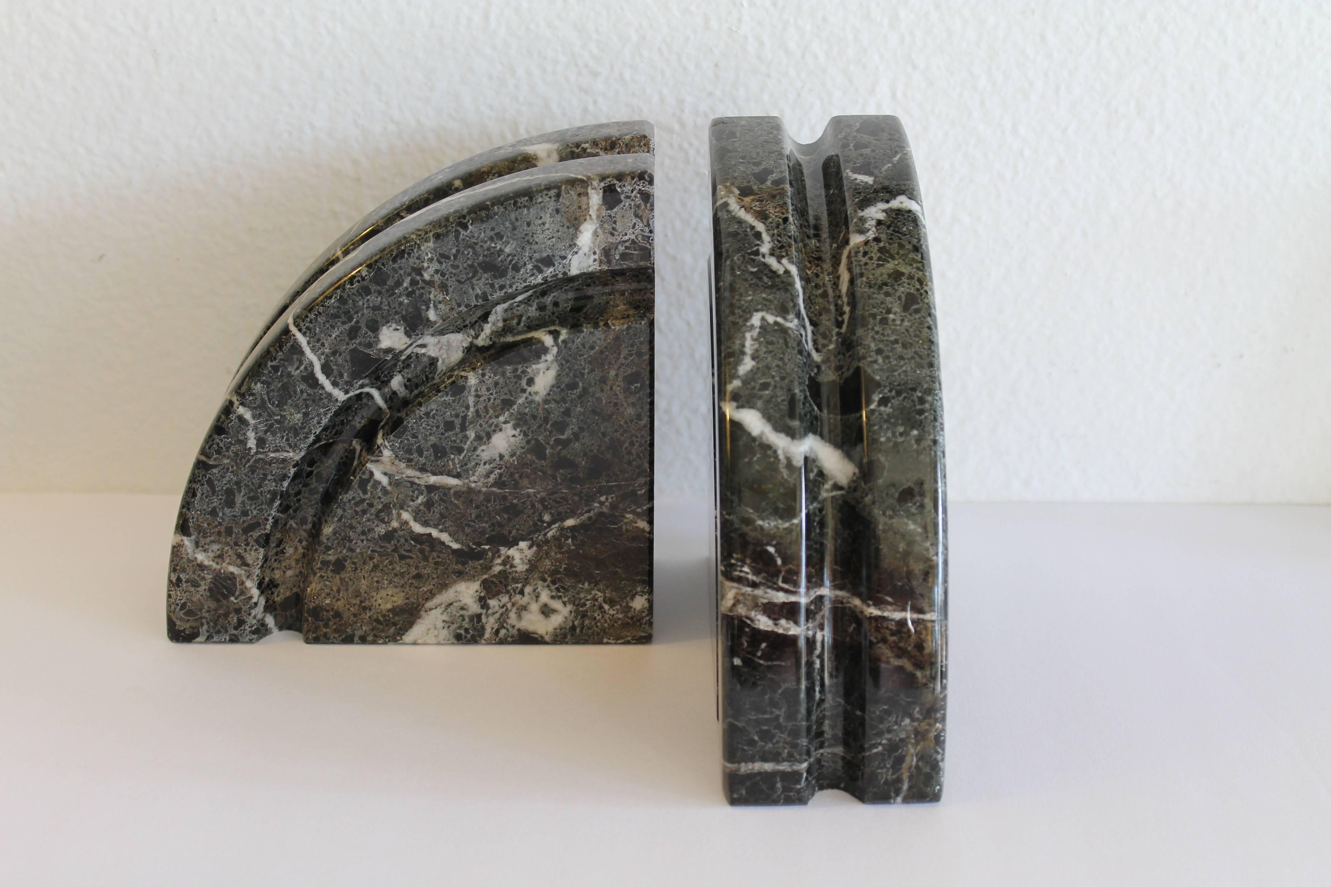 American Pair of Marble Bookends