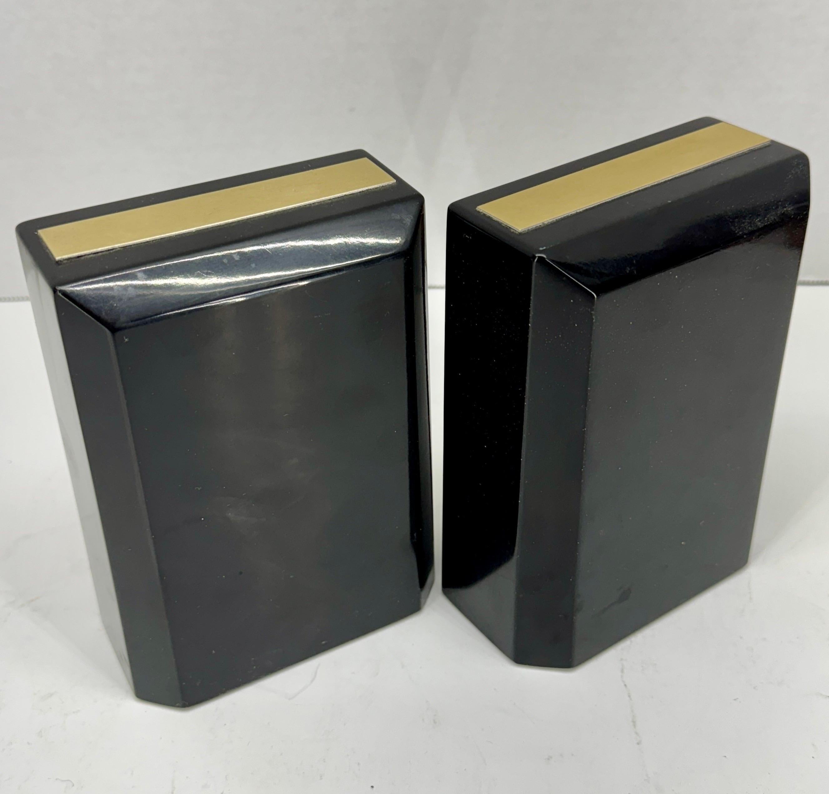Stone Pair of Marble Bookends with Louis Vuitton Monogram Fabric For Sale