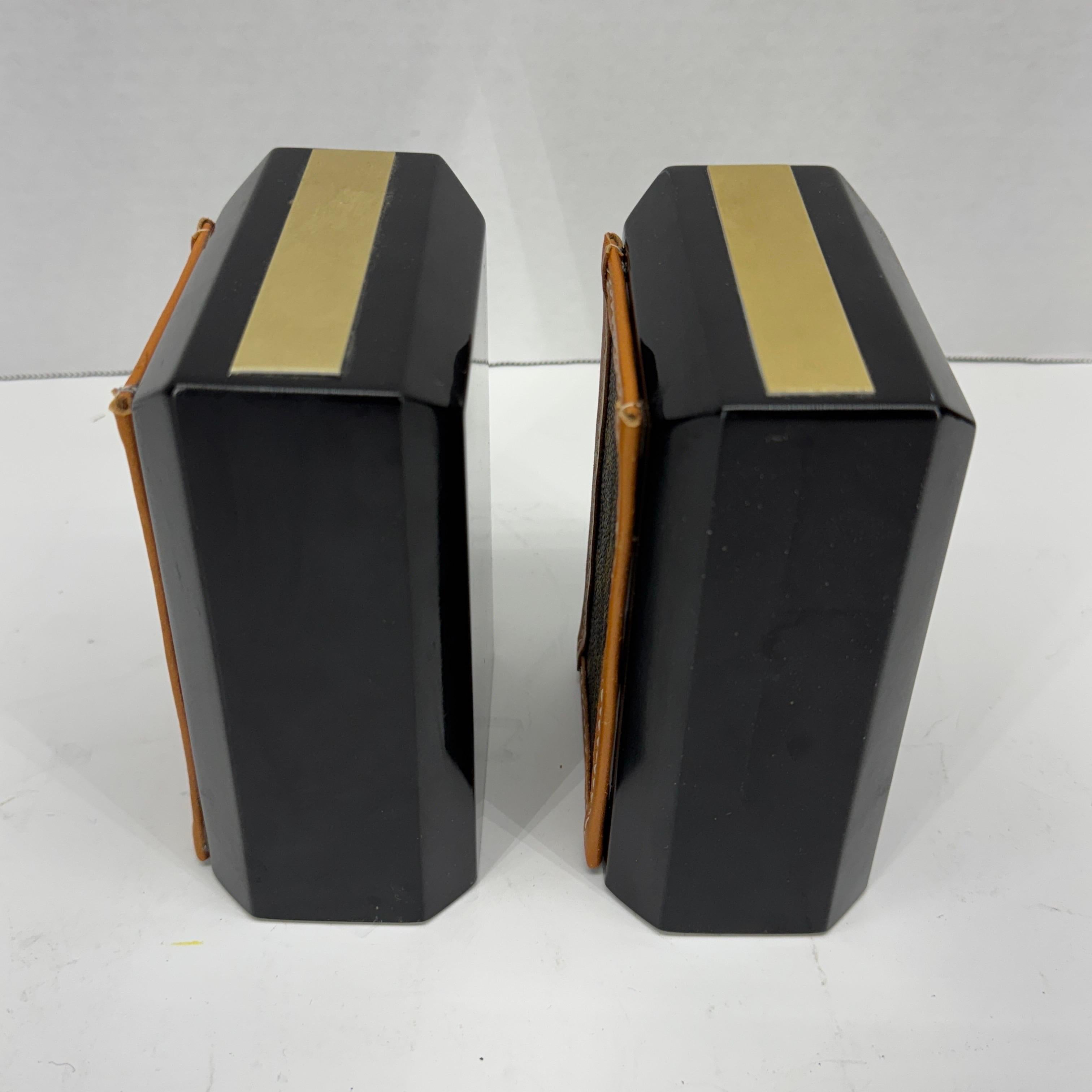 Pair of Marble Bookends with Louis Vuitton Monogram Fabric For Sale 1