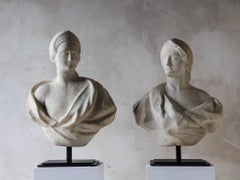 Pair of Marble Busts, Italy, c. 1690, Carrara Marble