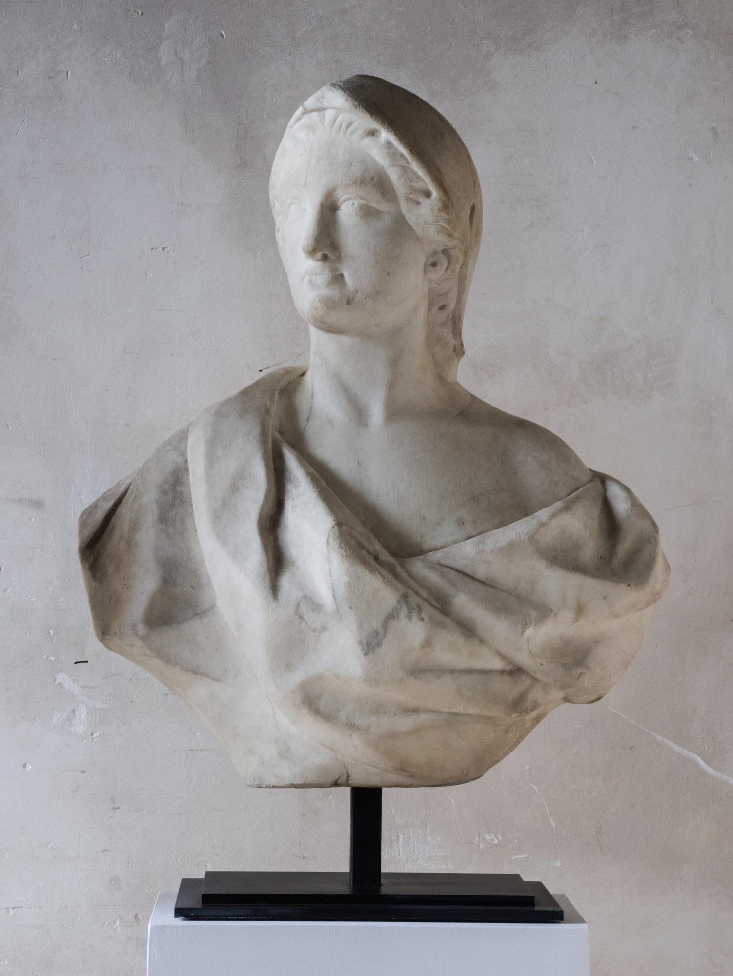 Pair of Marble Busts, Italy, c. 1690, Carrara Marble 1