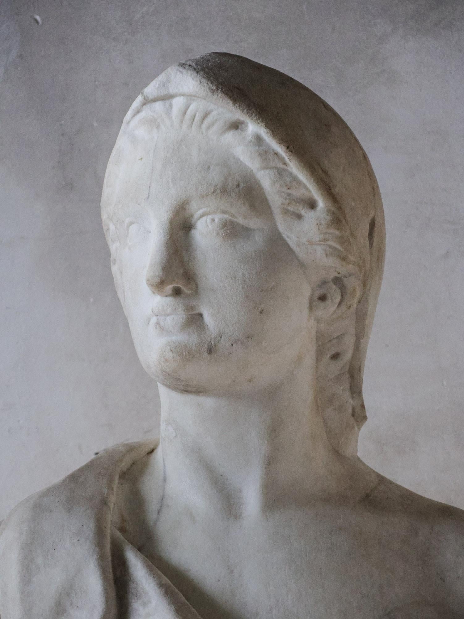 Pair of Marble Busts, Italy, c. 1690, Carrara Marble 2
