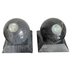 Pair of Marble Cased Spotlights Art Deco Style Col. Grey