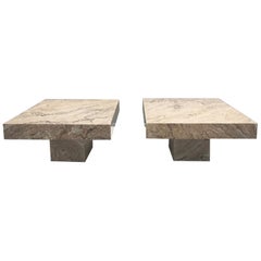 Pair of Marble Coffee Tables