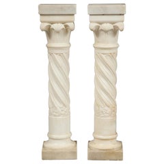 Paire de colonnes de marbre