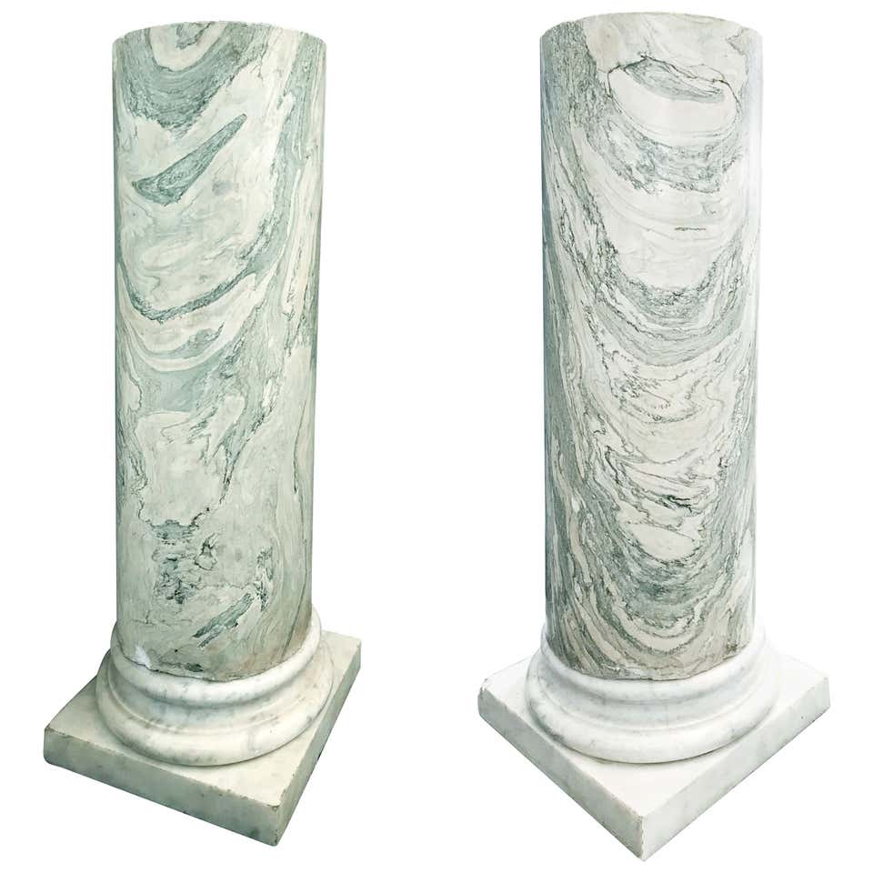 Black Marble Pedestal Column or Plinth Base, Late 19th Century at 1stDibs