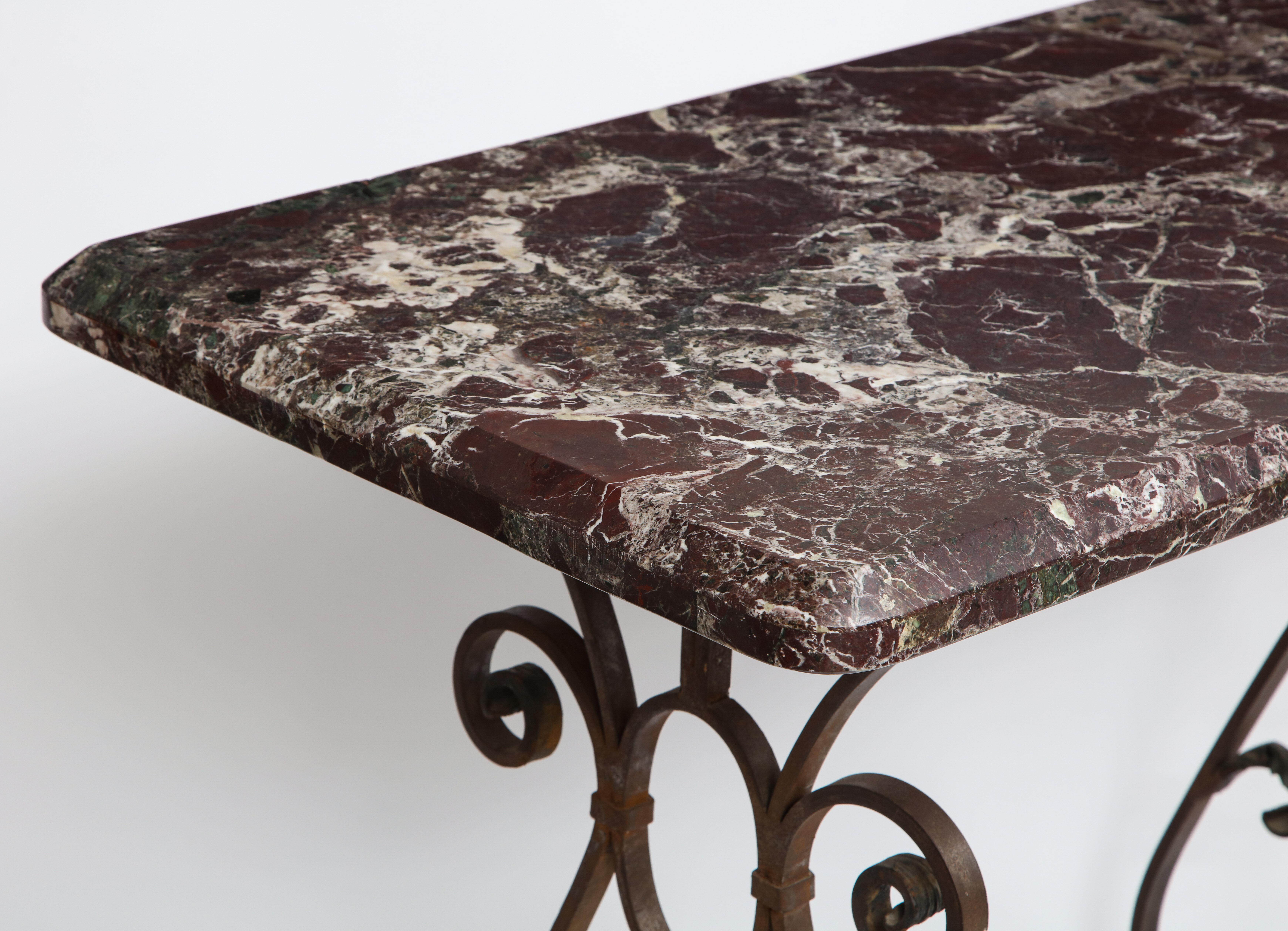 Pair of Marble Console Tables In Good Condition For Sale In Mt. Kisco, NY