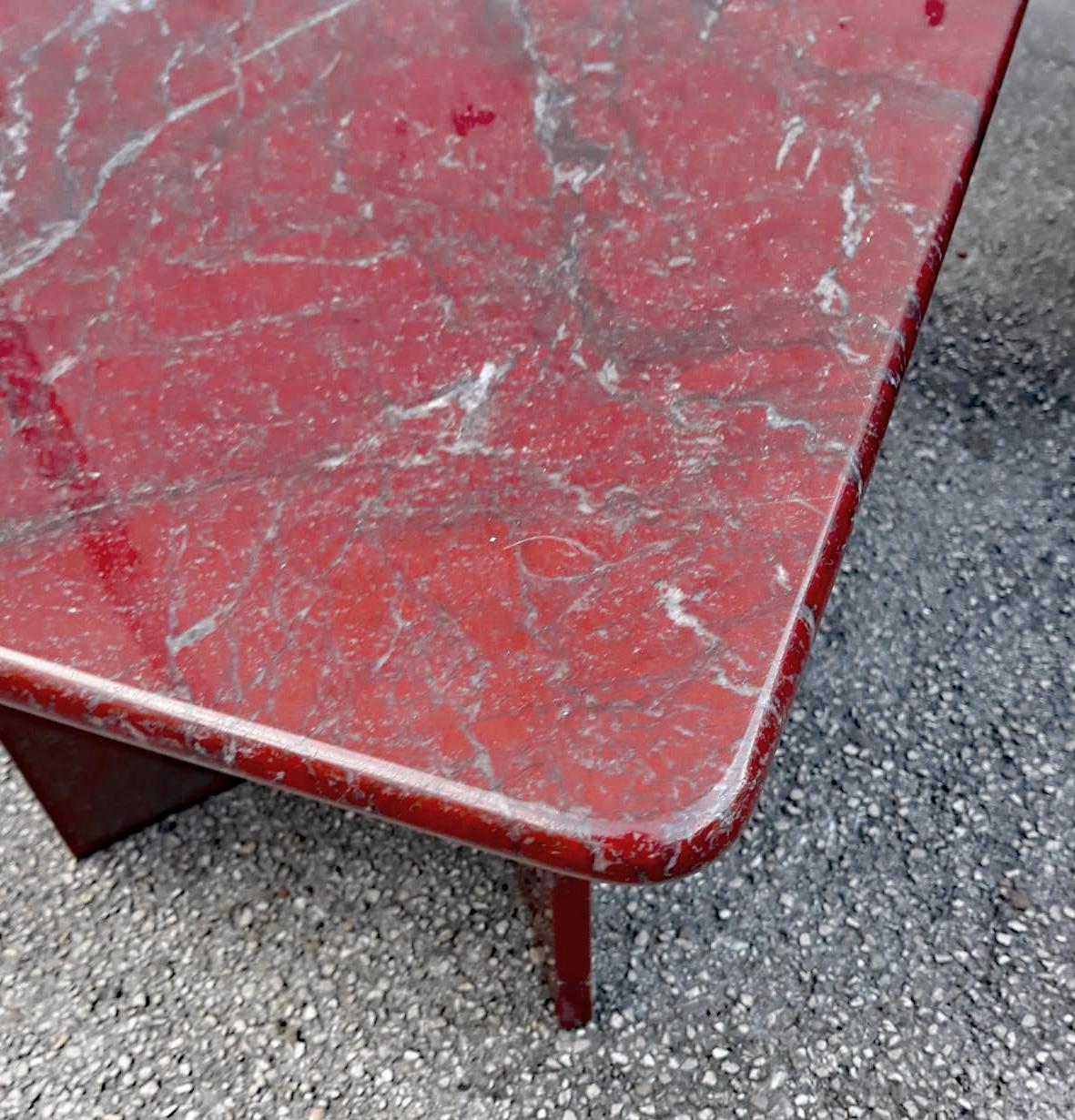 two Marble End Table, circa 1970 For Sale 1