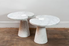 Pair of Marble "Eros" Tables by Mangiarotti