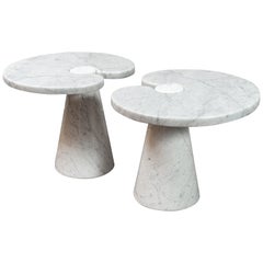Pair of Marble "Eros" Tables by Mangiarotti