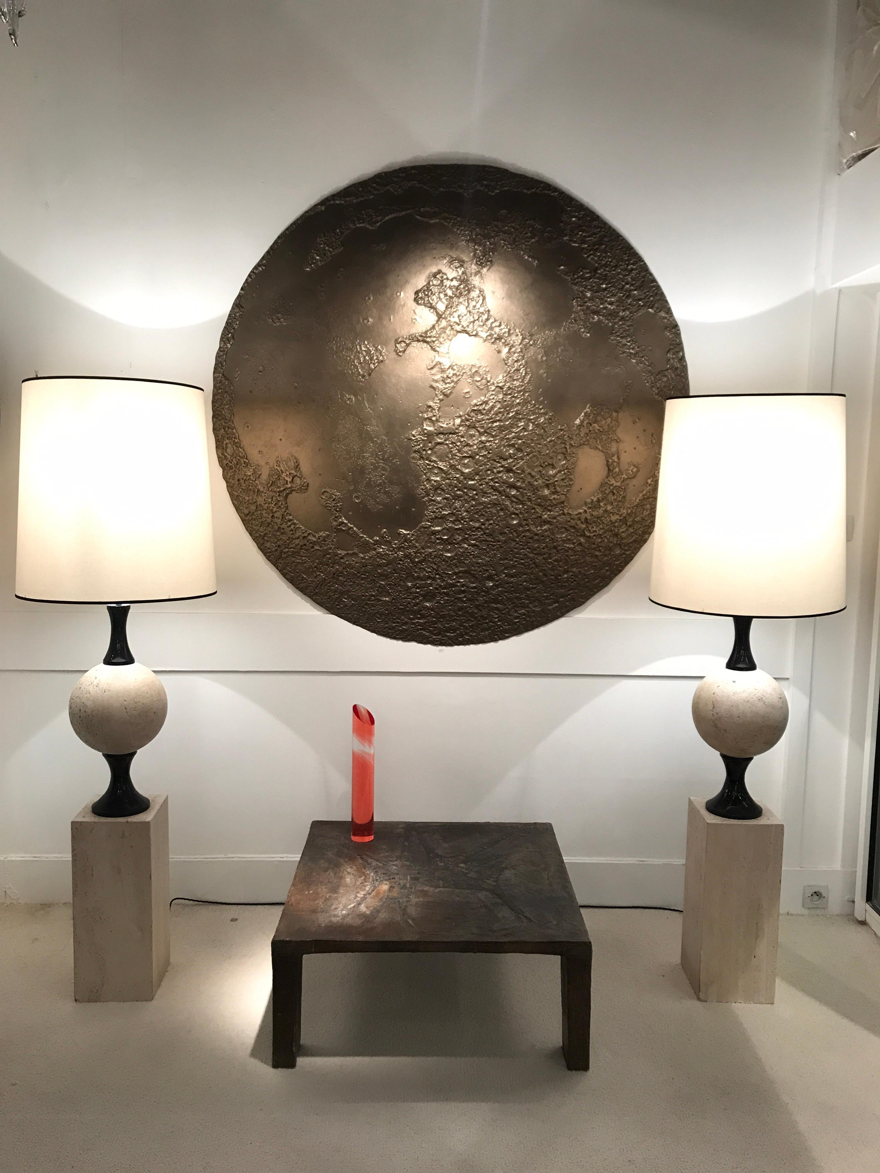 Pair of Marble Floor Lamps by Philippe Barbier 5