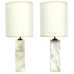 Pair of Marble Lamps by T.H. Robsjohn Gibbings for Hansen