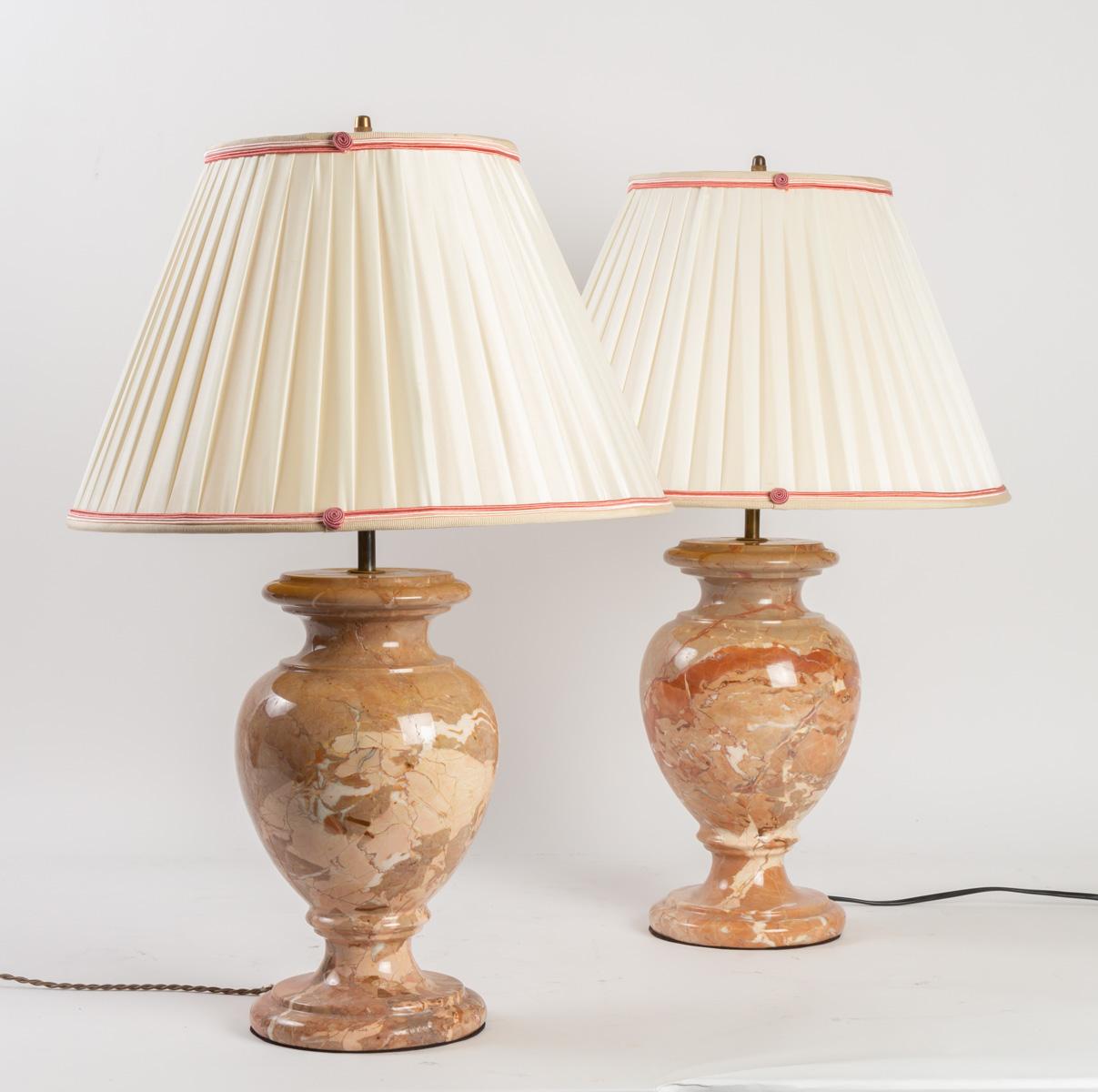 Pair of Marble Lamps 2