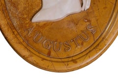 Pair of marble medallions
