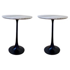 Pair of Marble & Metal Bases End/Cocktail Tables