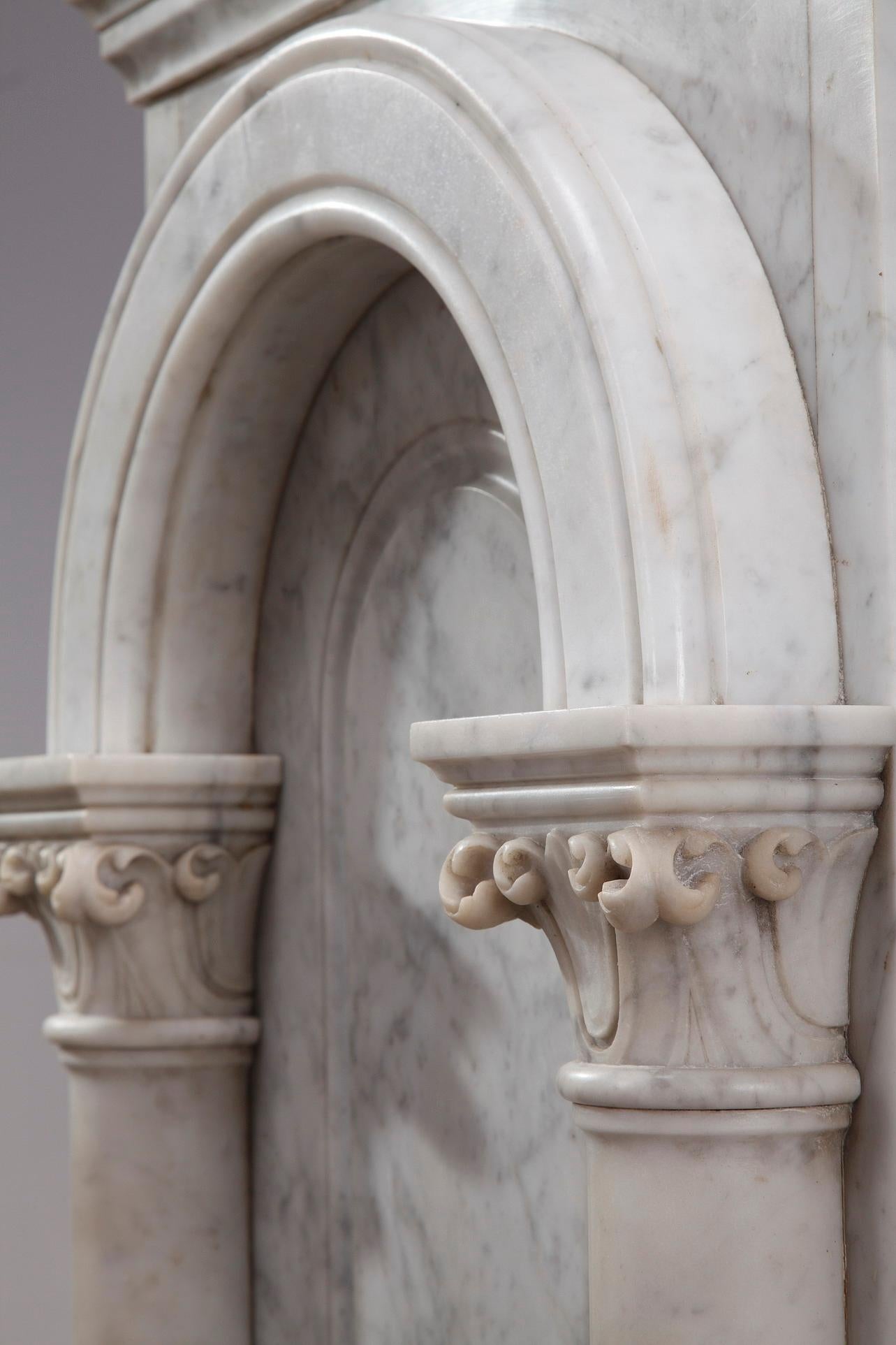 Pair of Marble Neoclassical Style Pedestals 9