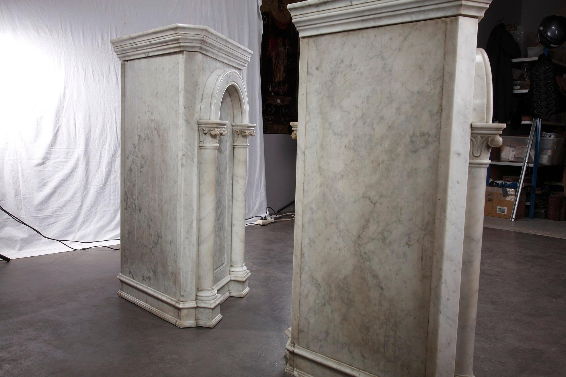 Pair of Marble Neoclassical Style Pedestals 11