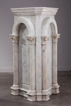 Pair of Marble Neoclassical Style Pedestals