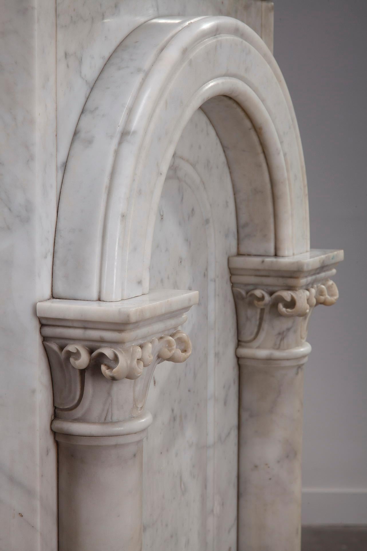 19th Century Pair of Marble Neoclassical Style Pedestals