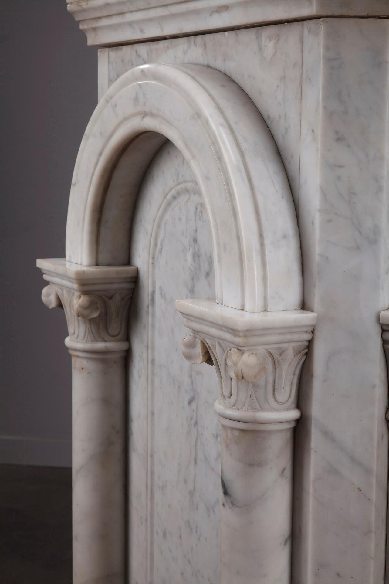 Pair of Marble Neoclassical Style Pedestals 1