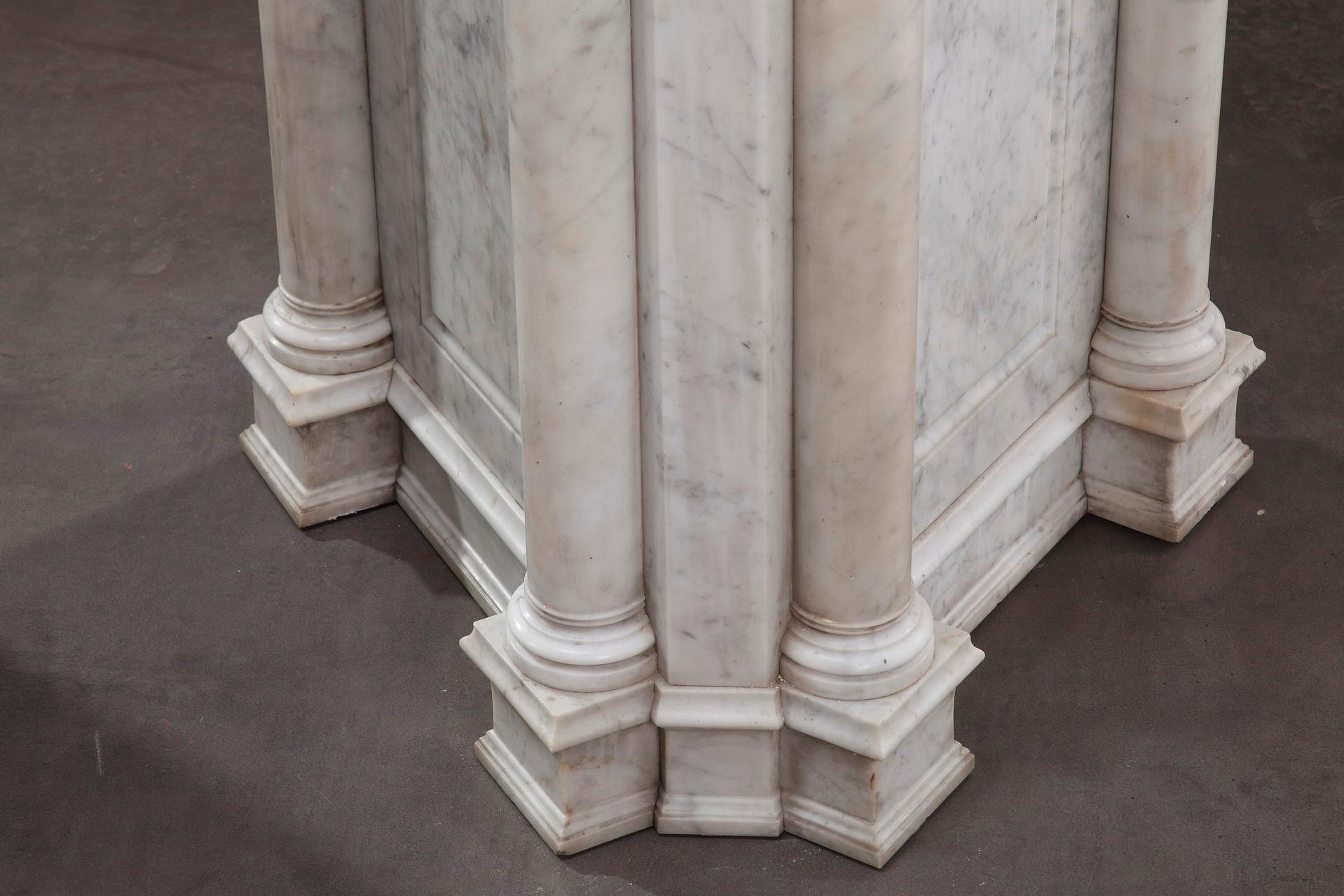 Pair of Marble Neoclassical Style Pedestals 2