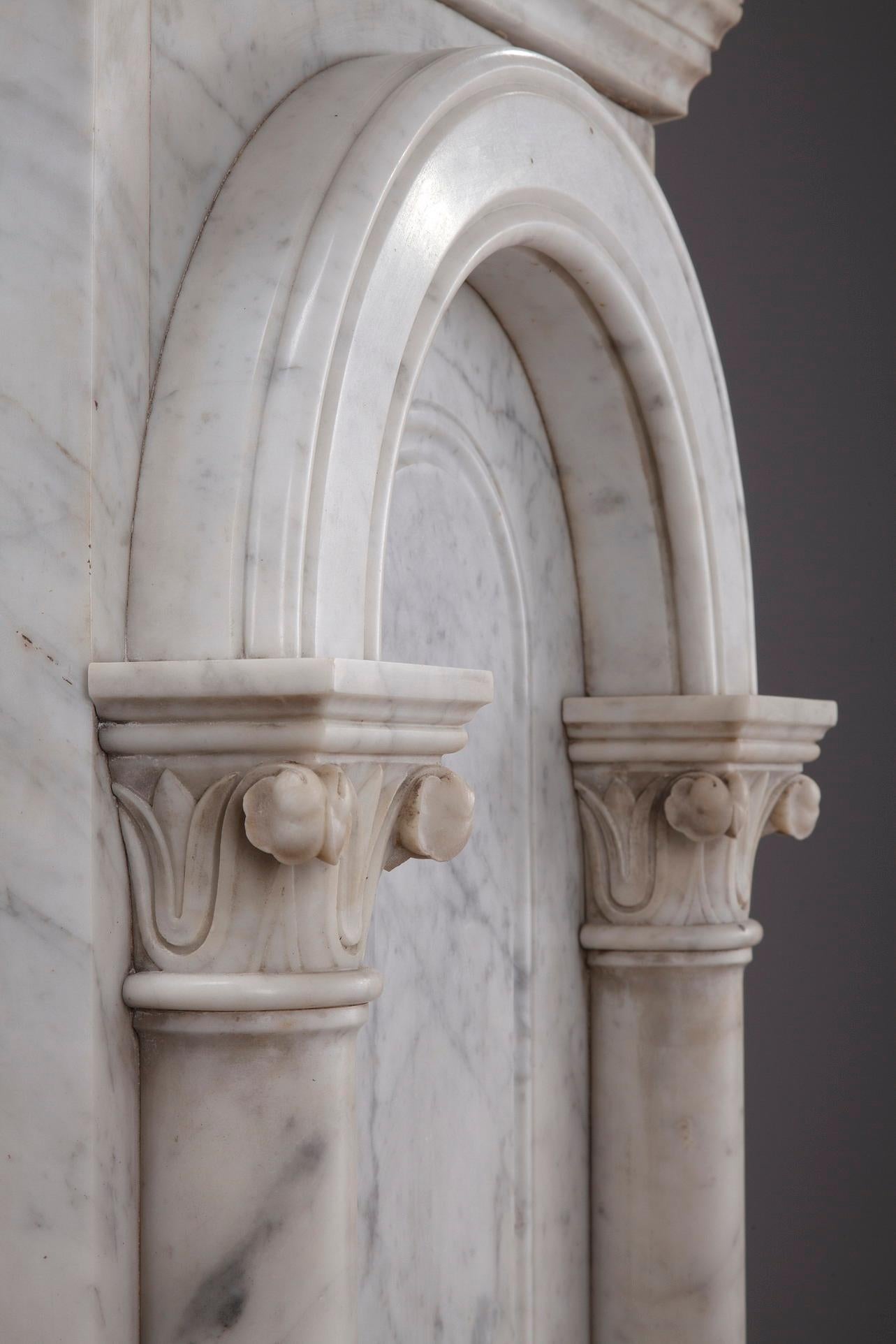 Pair of Marble Neoclassical Style Pedestals 3