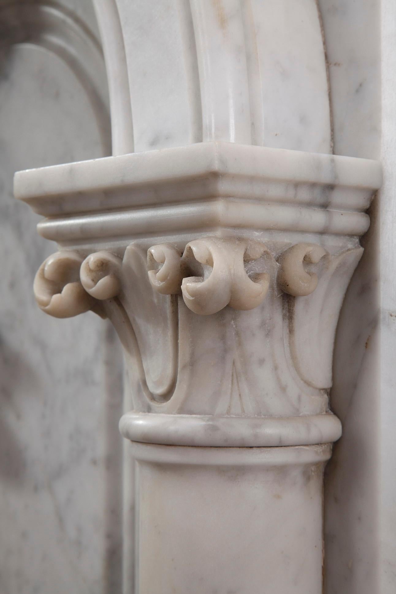 Pair of Marble Neoclassical Style Pedestals 4