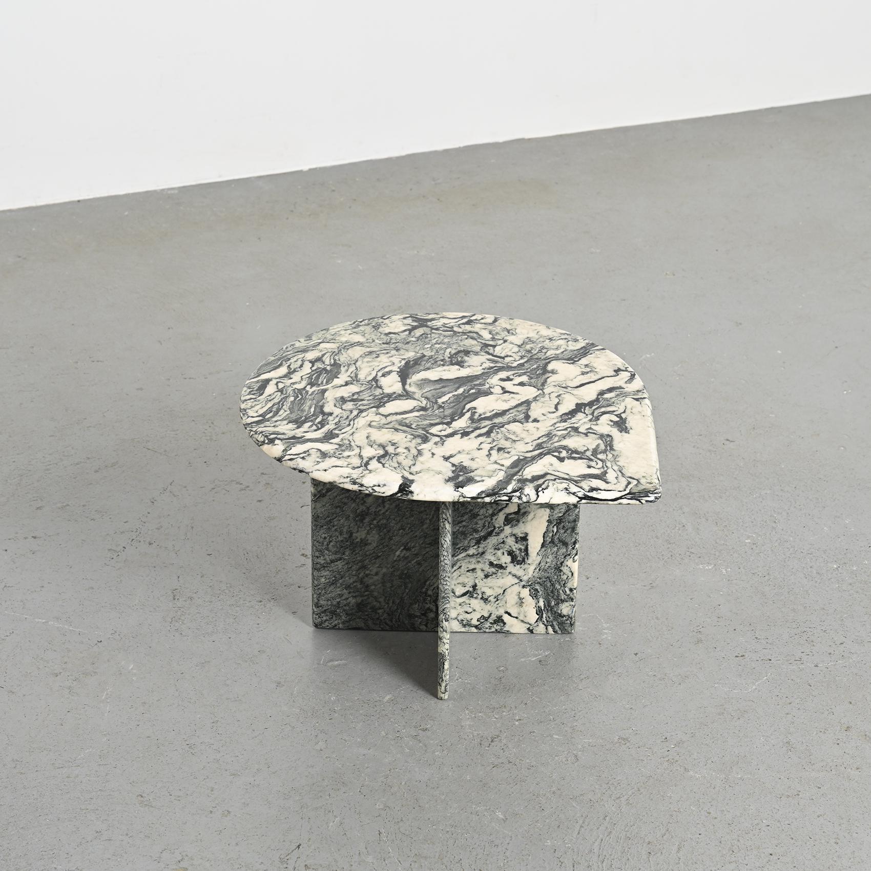 Travertine Pair of Marble Nesting tables, circa 1970