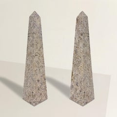 Pair of Marble Obelisks