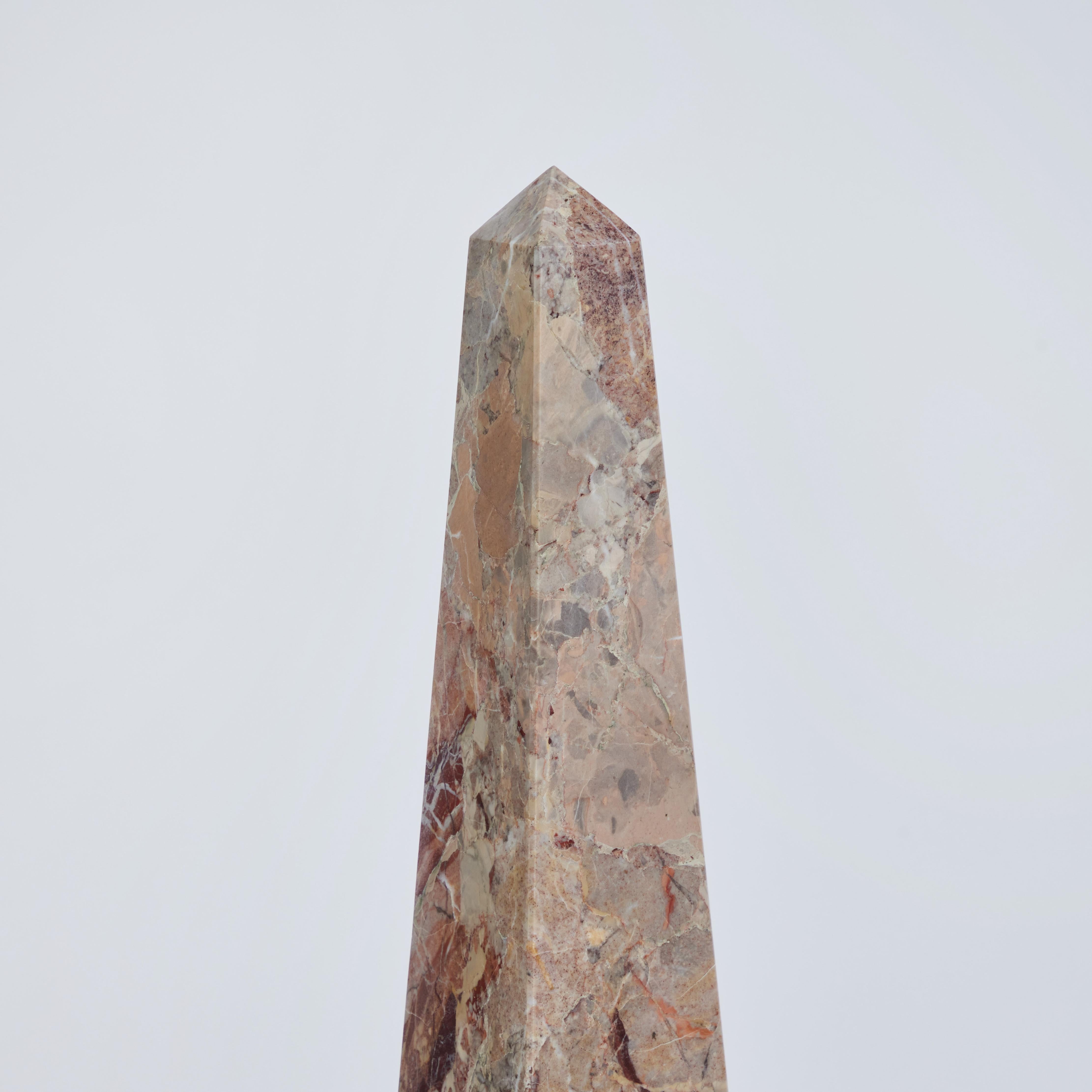Italian Pair of Marble Obelisks For Sale