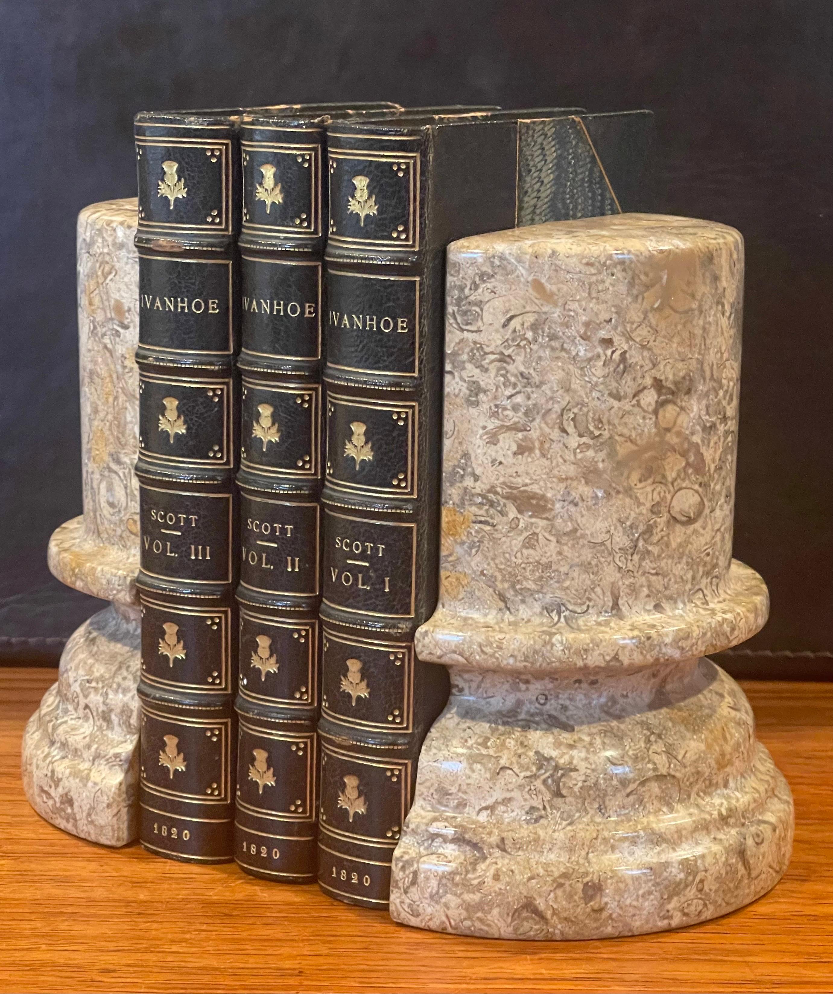 marble column bookends