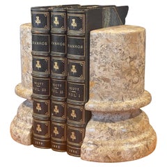 Pair of Marble Post-Modern Column Bookends