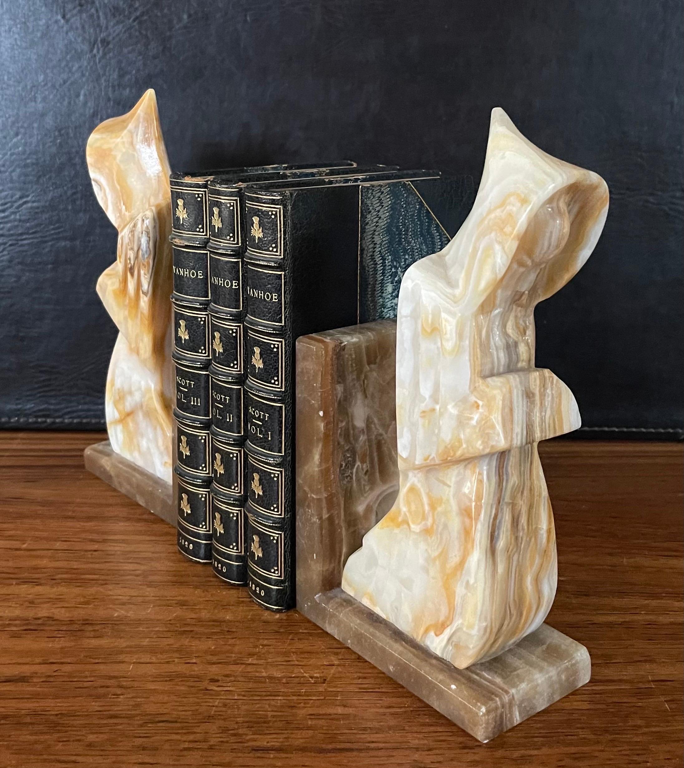 Pair of Marble Praying Monk /Scholar Bookends For Sale 9