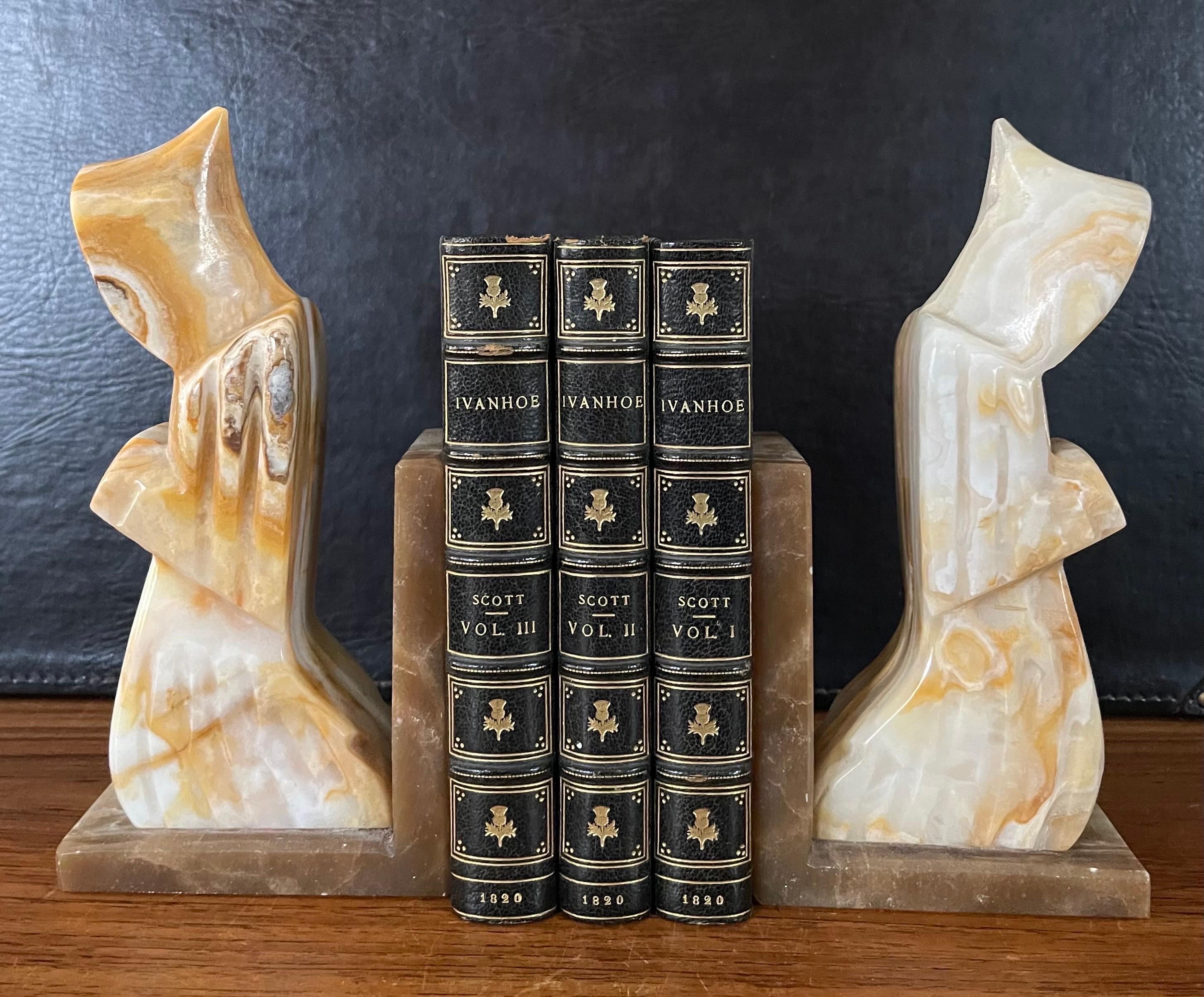 Pair of Marble Praying Monk /Scholar Bookends For Sale 10