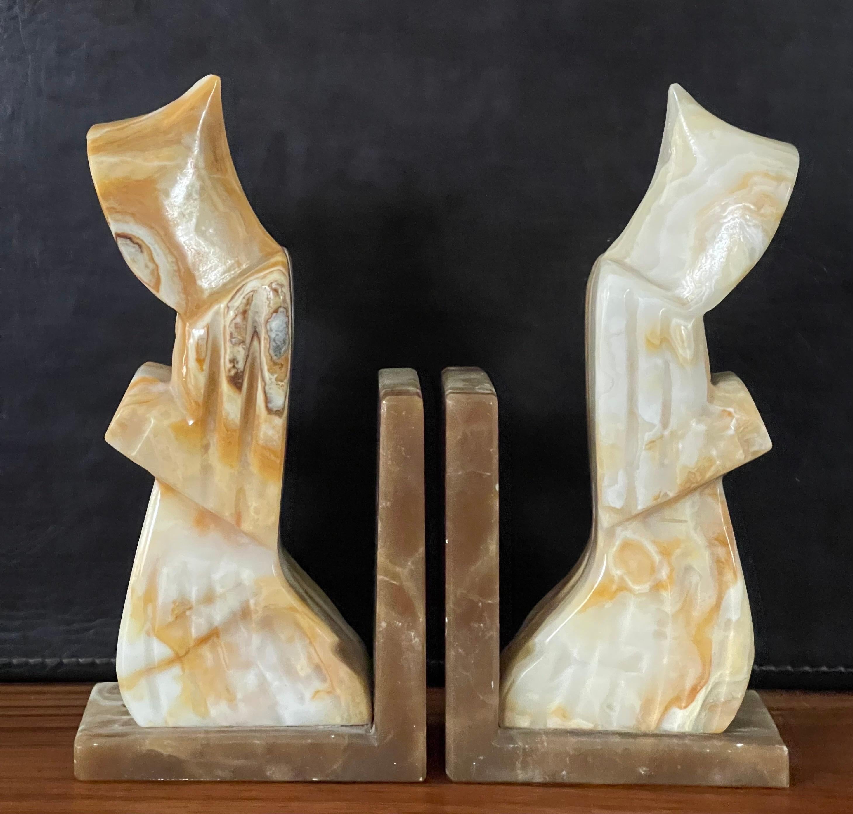 Pair of Marble Praying Monk /Scholar Bookends For Sale 1