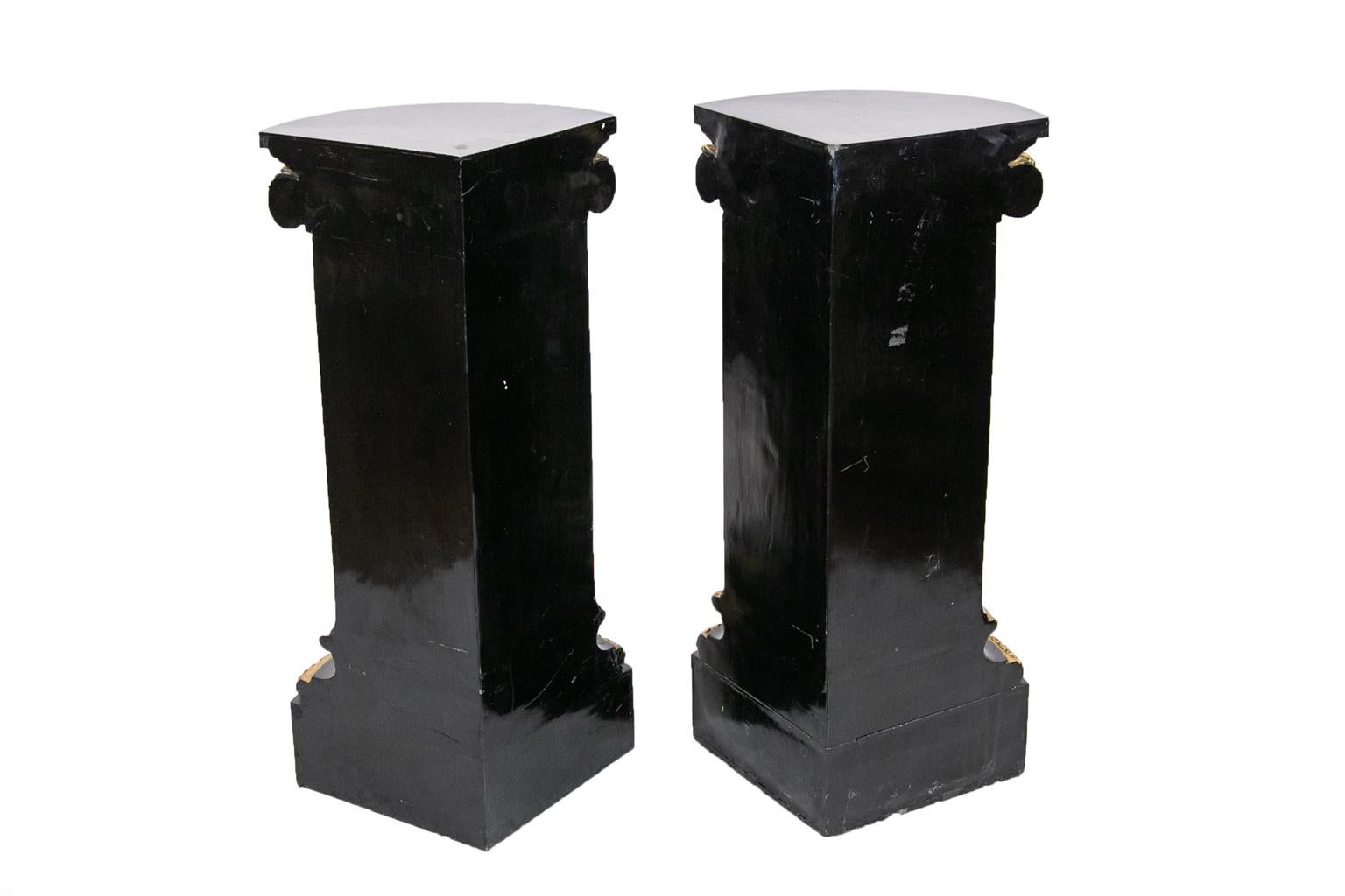 Pair of Marble Quarter Column Pedestals For Sale 4