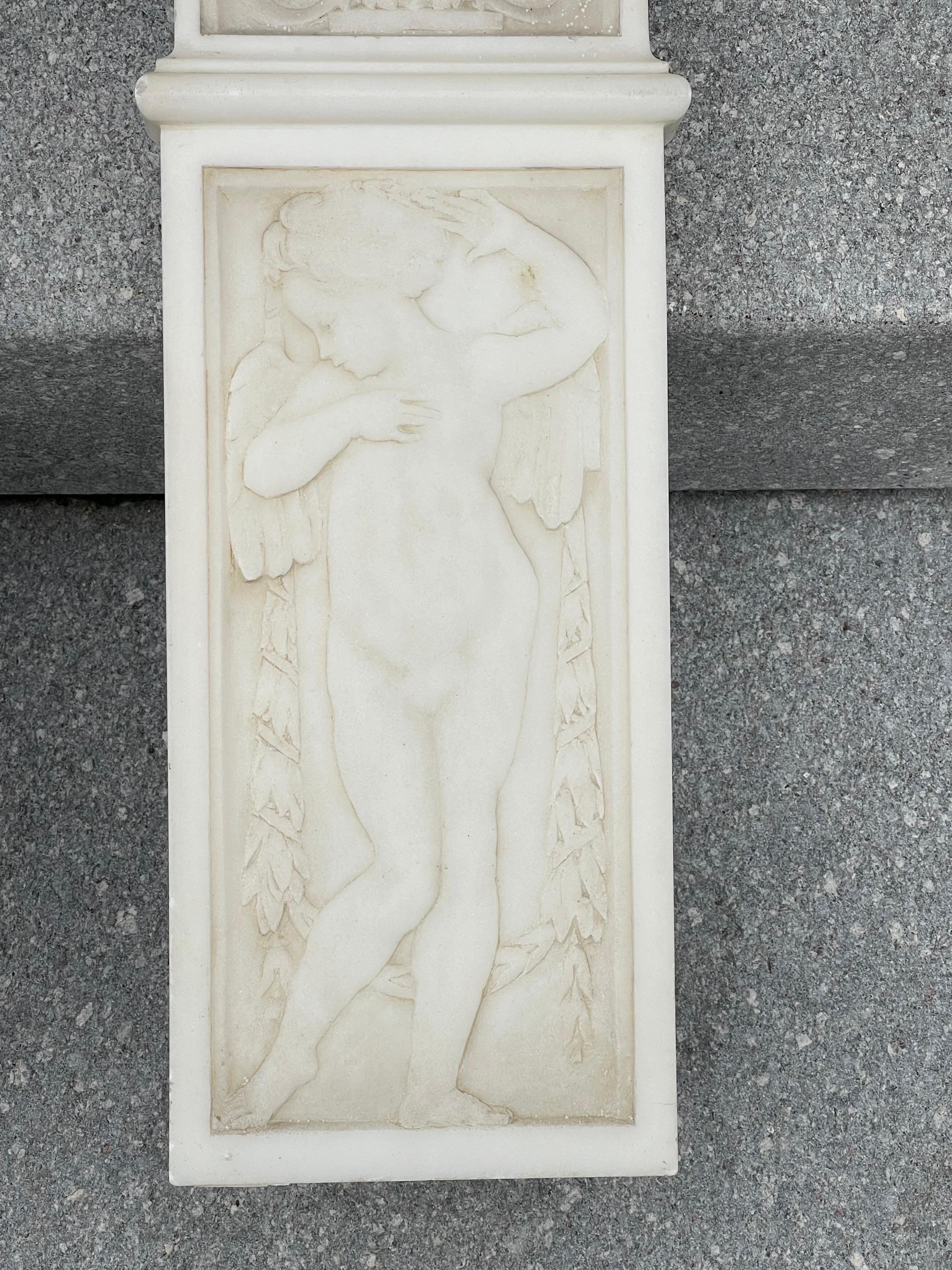 Paire de reliefs en marbre néoclassique anglais en vente 2