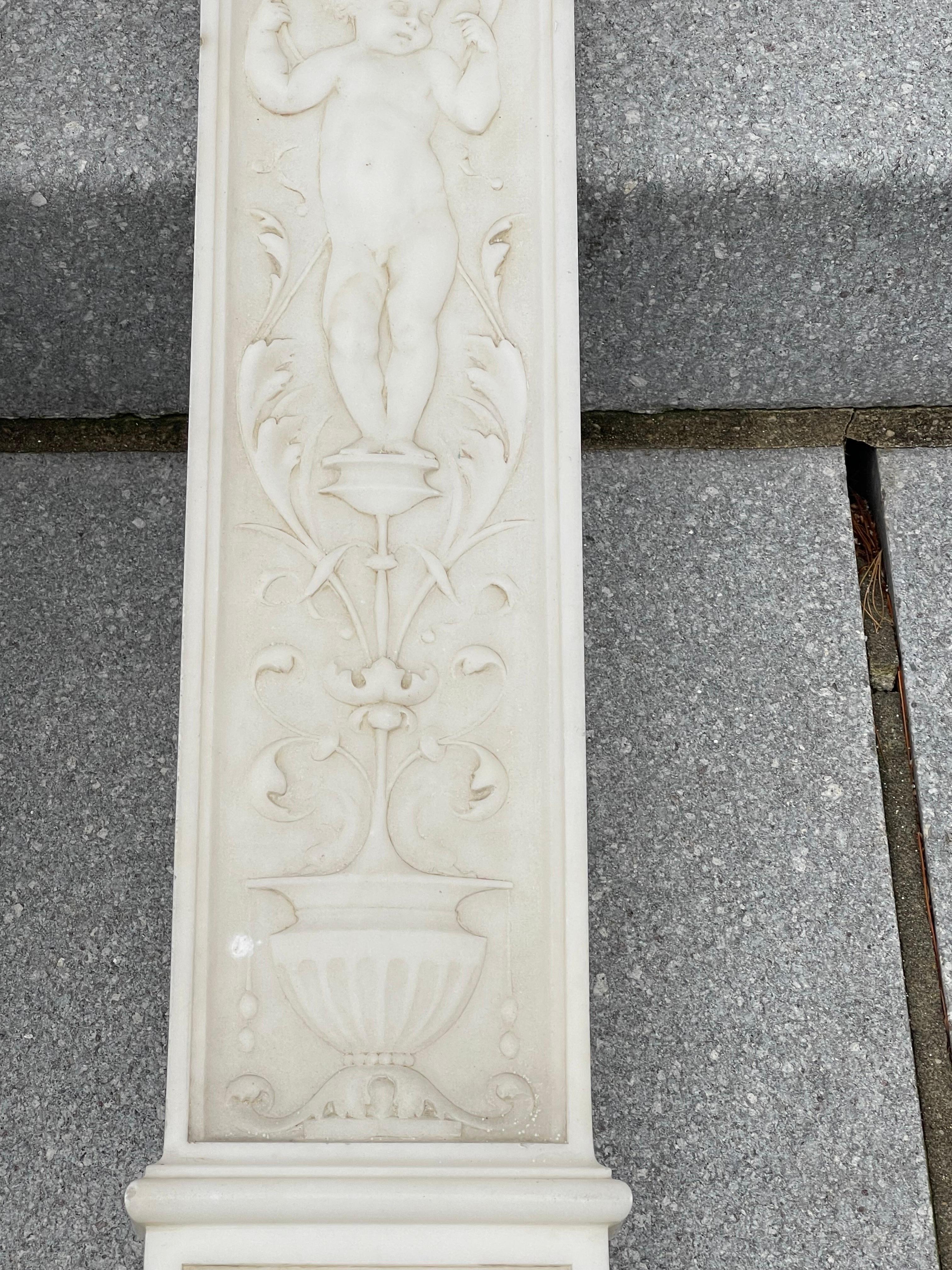 Paire de reliefs en marbre néoclassique anglais en vente 3
