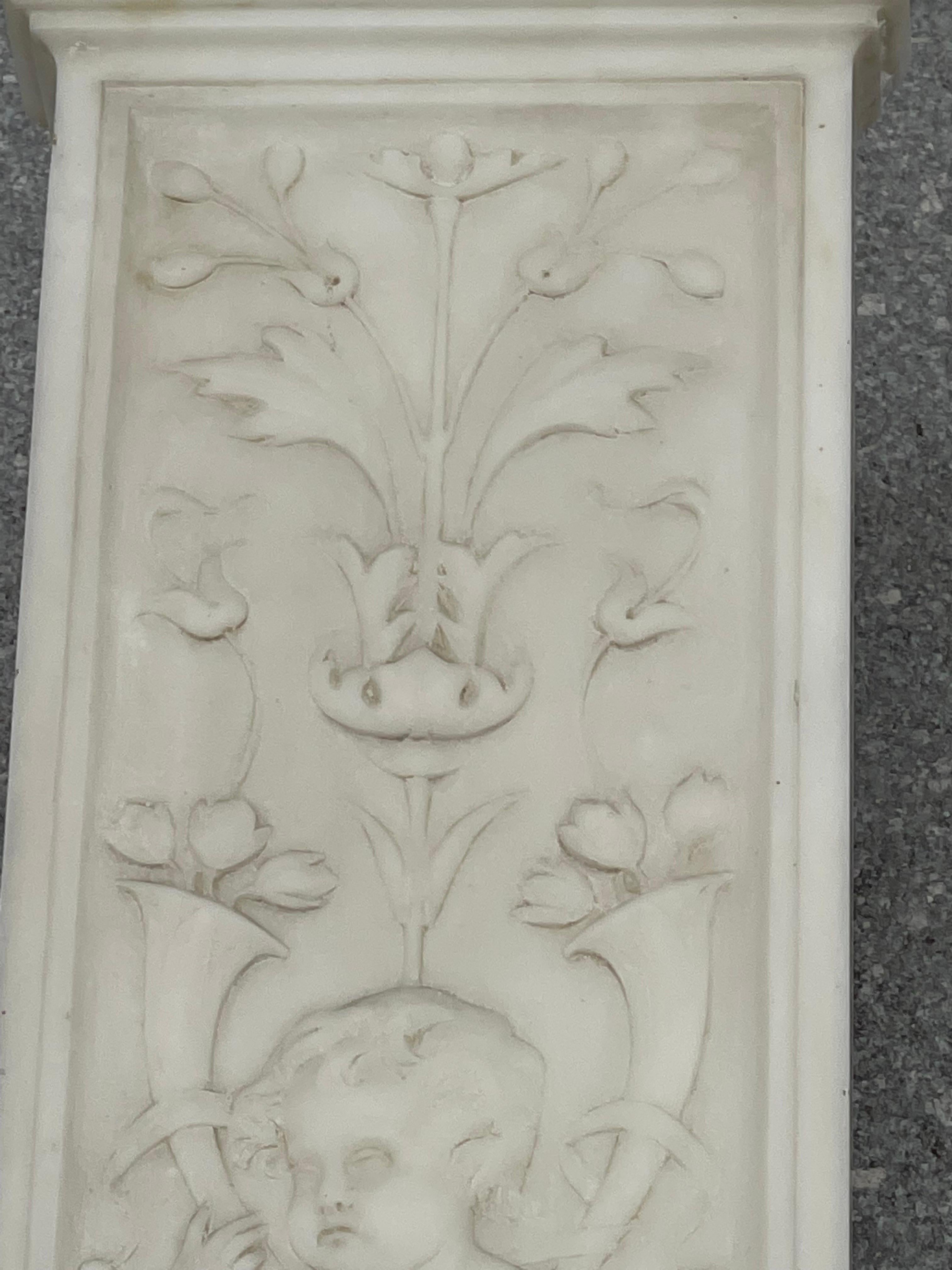 Paire de reliefs en marbre néoclassique anglais en vente 4