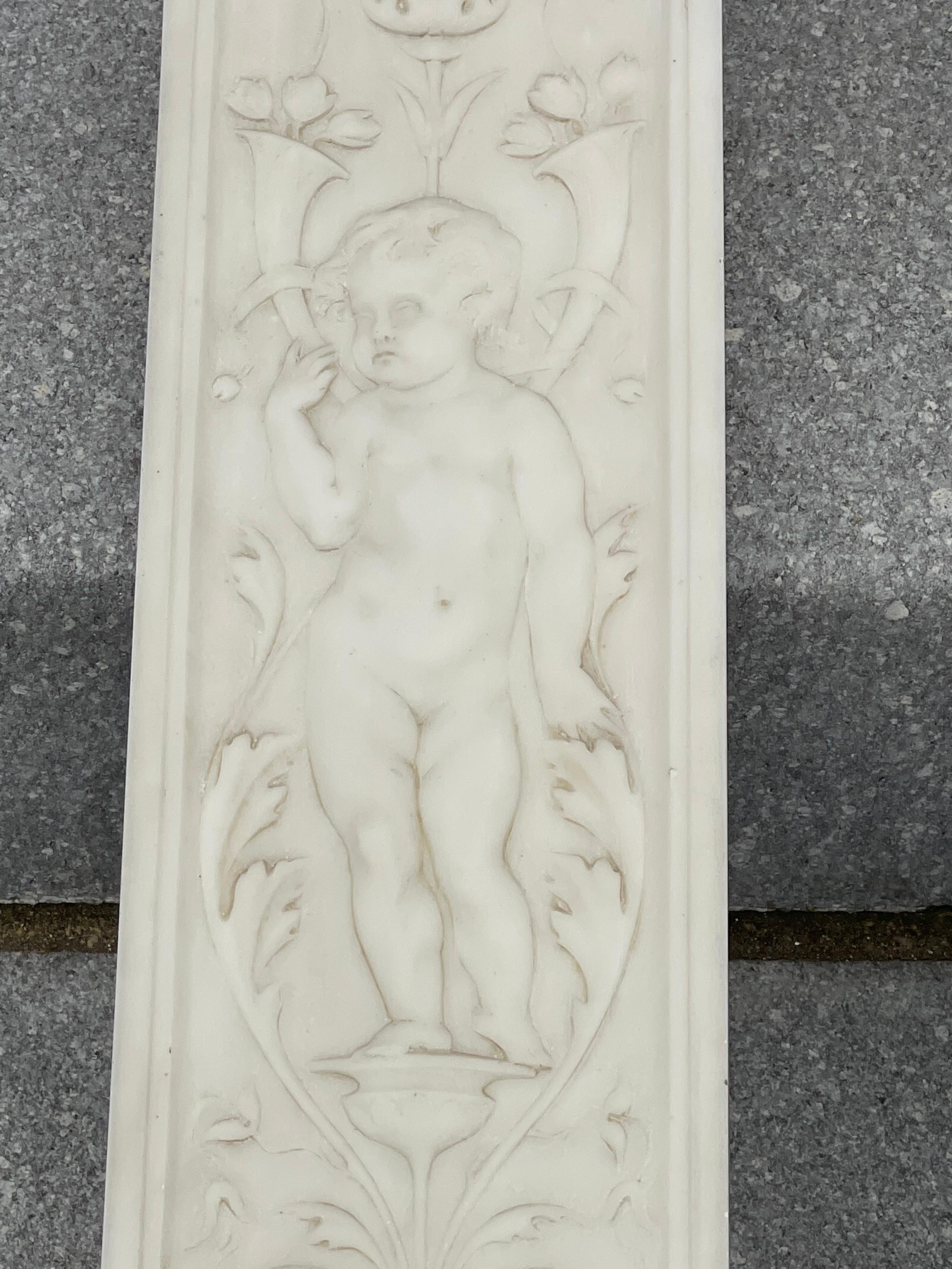 Paire de reliefs en marbre néoclassique anglais en vente 5