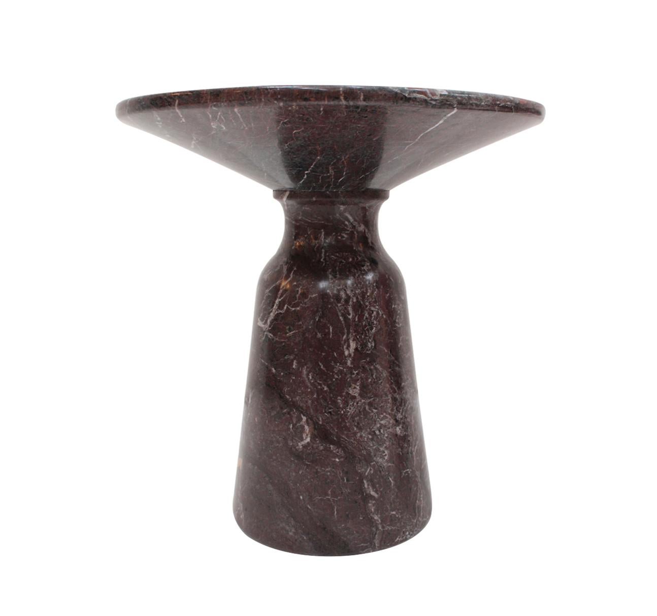 Ein Paar Beistelltische aus Marmor von Rosso Levanto, Italien, 70er Jahre (Moderne) im Angebot