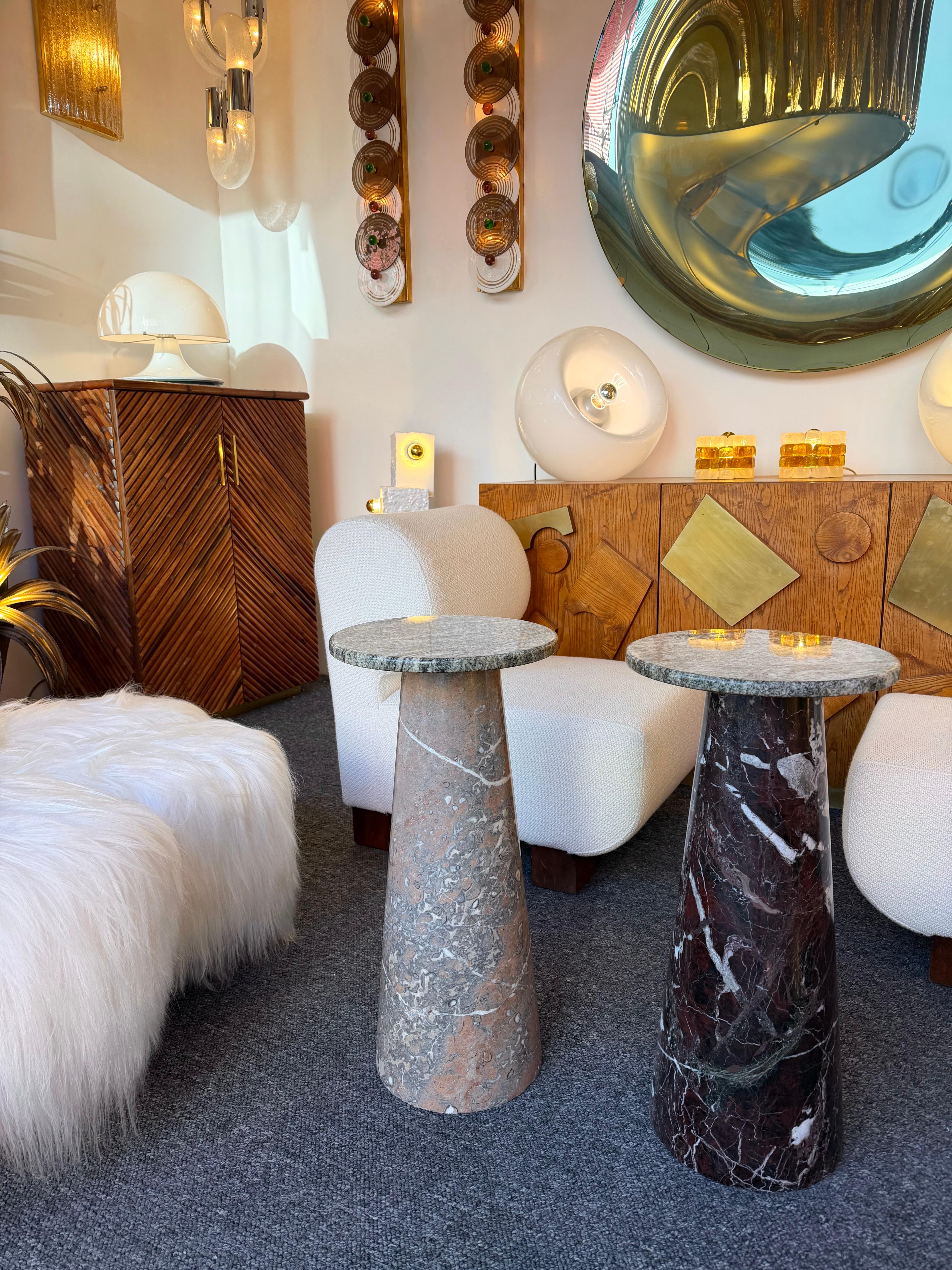 Paire de tables d'appoint en marbre, Italie, années 1980 en vente 5