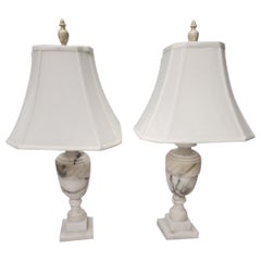 Pair of Marble Table Lamps