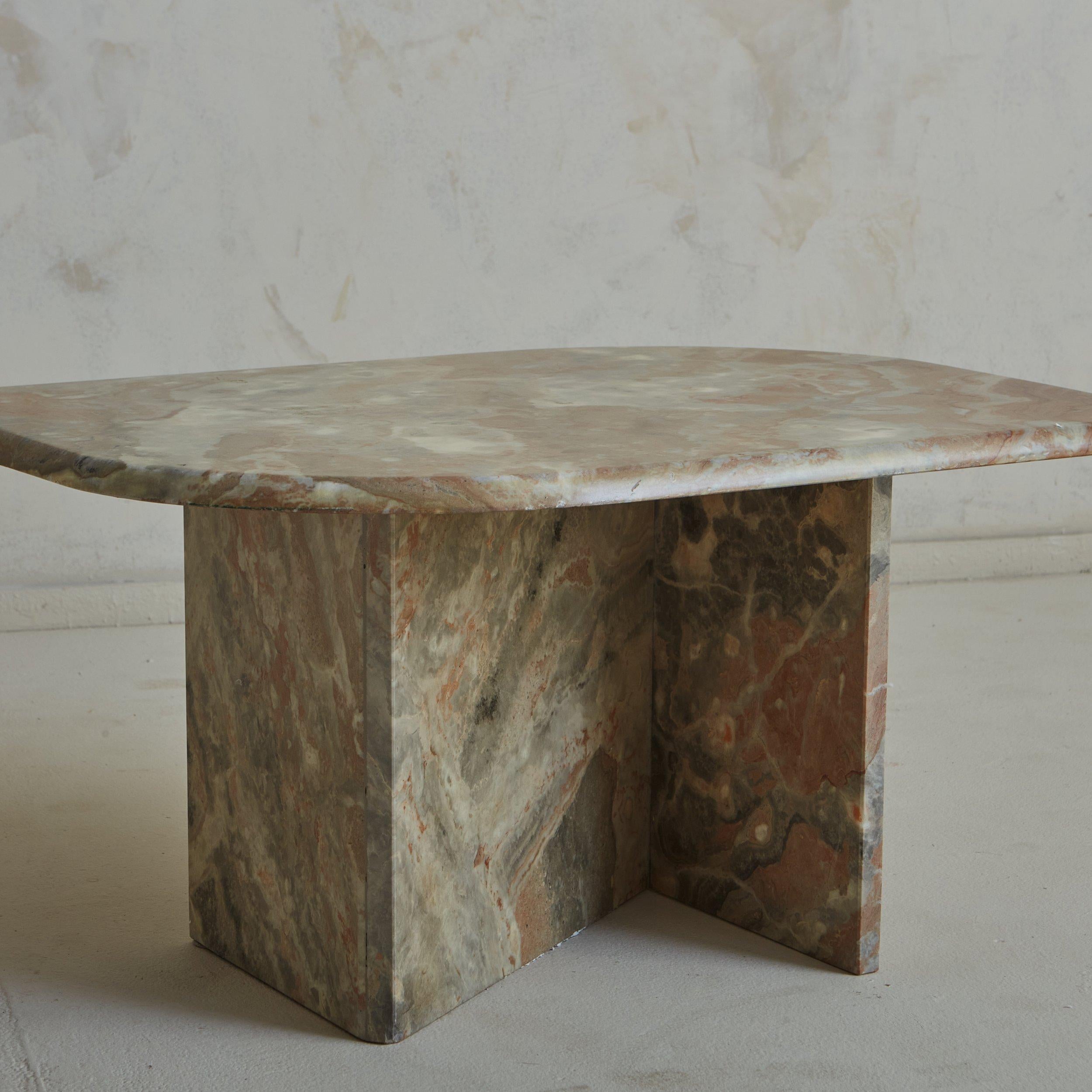 Modern Pair of Marble Teardrop Nesting Tables, France 20th Century