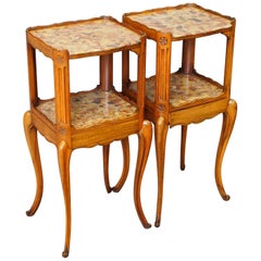 Pair of Marble Top Bedsides by Morison & Co. of Edinburgh