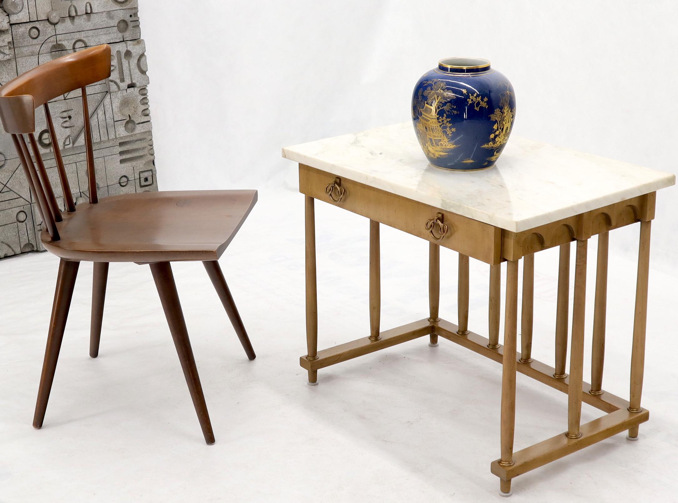 Pair of Mid-Century Modern decorative fruitwood stands end tables or nightstands by John Stuart.